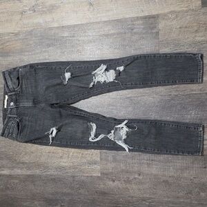 Levis 721 High Rise Skinny Women's Size 27 Distressed Black
